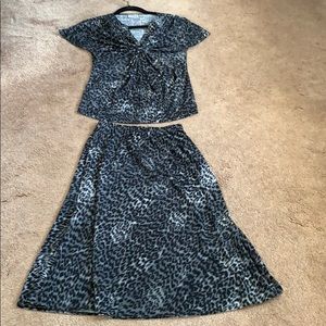 Chico’s top/skirt set, size 0